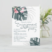 Invitation Parti d'engagement floral tropical (Debout devant)