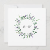 Invitation PARTI D'ENGAGEMENT Géométrique Eucalyptus Moderne (Dos)