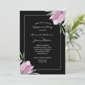 Invitation Parti d'engagement Magnolia Watercolor (Debout devant)
