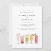 Invitation Parti d'engagement Mariage des cocktails tropicaux (Devant)