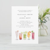 Invitation Parti d'engagement Mariage des cocktails tropicaux (Debout devant)