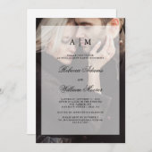 Invitation Parti d'engagement Mariage moderne | Superposition (Devant / Derrière)