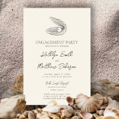 Invitation Parti d'engagement Mariage Ocean Beach de Shell