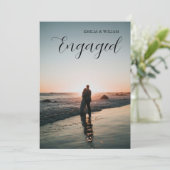 Invitation Parti d'engagement Mariage photo citron méditerran (Debout devant)