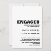 Invitation Parti d'engagement minimaliste moderne (Devant)