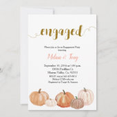 Invitation Parti d'engagement moderne Citrouille (Devant)