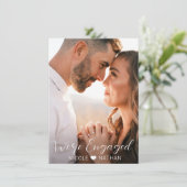 Invitation PARTI D'ENGAGEMENT Moderne personnalisé | PHOTO (Debout devant)