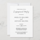 Invitation PARTI D'ENGAGEMENT Moderne personnalisé | PHOTO (Dos)