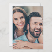 Invitation Parti d'engagement photo en noir blanc moderne (Dos)