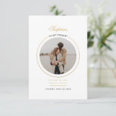 Invitation Parti d'engagement photo moderne (Debout devant)