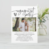 Invitation Parti d'engagement photo moderne et élégant (Debout devant)