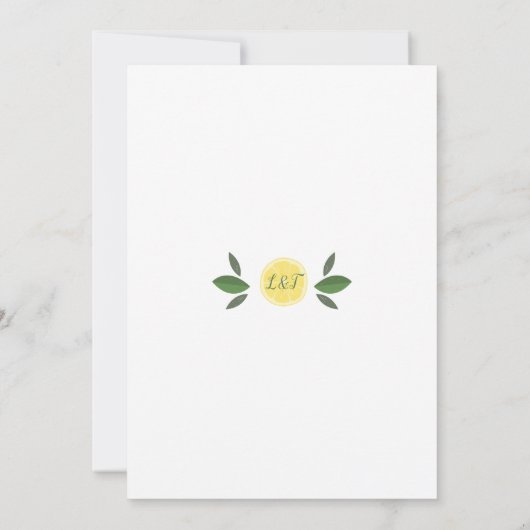 Invitation Parti d'engagement pour la verdure des citrons mod (Dos)