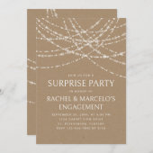 Invitation Parti d'engagement pour l'anniversaire surprise (Devant / Derrière)