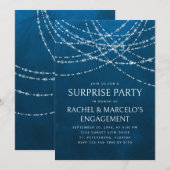 Invitation Parti d'engagement pour l'anniversaire surprise (Devant / Derrière)