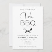 Invitation Parti d'engagement pour le barbecue moderne (Devant)