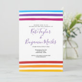 Invitation Parti d'engagement pour les aquarelles Rainbow (Debout devant)