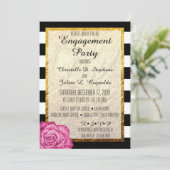 Invitation Parti d'engagement pour les huiles d'or de rose mo (Debout devant)
