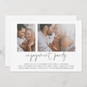 Invitation Parti d'engagement pour un script photo moderne 2 (Devant / Derrière)