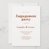 Invitation Parti d'engagement rétro (Devant)