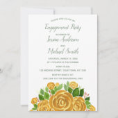 Invitation Parti d'engagement Rose d'or (Devant)