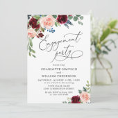 Invitation PARTI D'ENGAGEMENT Rose Eucalyptus de la marine de (Debout devant)