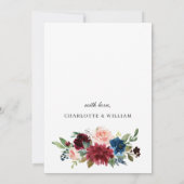 Invitation PARTI D'ENGAGEMENT Rose Eucalyptus de la marine de (Dos)