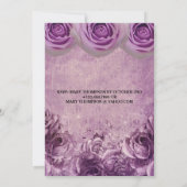 Invitation Parti d'engagement Rose gothique violet (Dos)