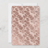 Invitation Parti d'engagement Rose rose Gold et Rose Blush (Dos)