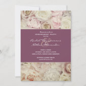 Invitation Parti d'engagement Rose vintage (Devant)