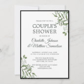 Invitation Parti d'engagement succulent des Feuilles de l'Euc (Devant)