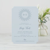 Invitation Parti d'engagement Sunburst Light Blue (Debout devant)