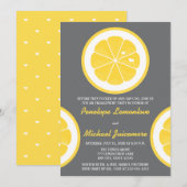 INVITATION PARTI D'ENGAGEMENT THÉMATIQUE DE LEMON JAUNE ET GR (Devant / Derrière)