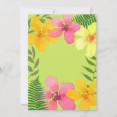 Invitation Parti d'engagement Tropical Luau (Dos)