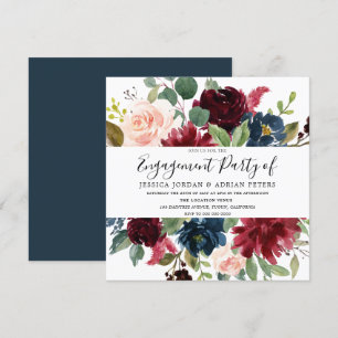 Invitation Parti d'engagement vert de la Bourgogne moderne
