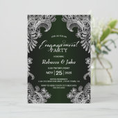Invitation Parti d'engagement vert de White Lace (Debout devant)