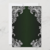 Invitation Parti d'engagement vert de White Lace (Dos)