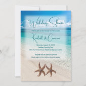 Invitation Parti d'engagement Wedding shower Sea Stars (Devant)