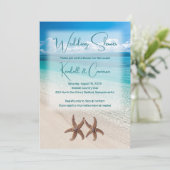Invitation Parti d'engagement Wedding shower Sea Stars (Debout devant)