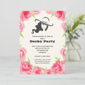 Invitation Parti Derby des Roses d'aquarelle (Debout devant)