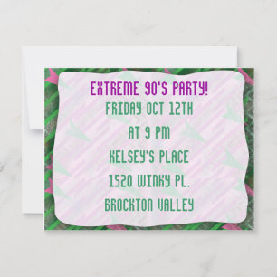 Invitation Parti des années 90 totalement extrême