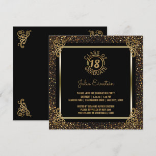 Invitation Parti des diplômés 2018 Élégante Parties scintil