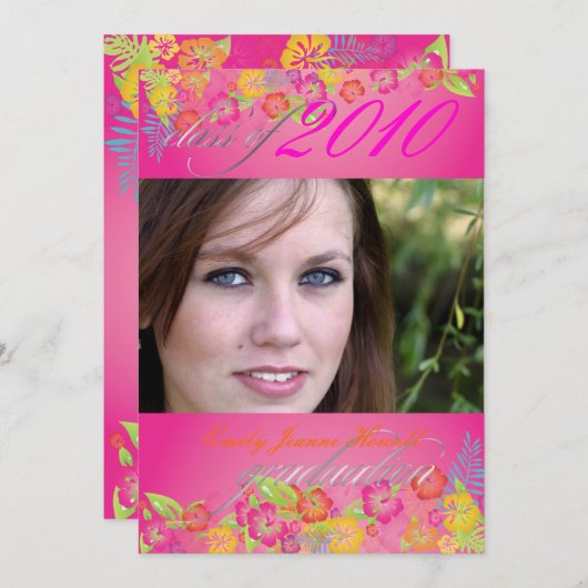 Invitation Parti des diplômés de Luau (Devant / Derrière)