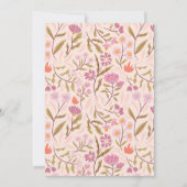 Invitation Parti des diplômés Fleur sauvage roses (Dos)