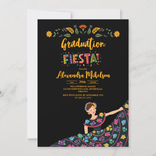 Invitation Parti des diplômés mexicains (Devant)