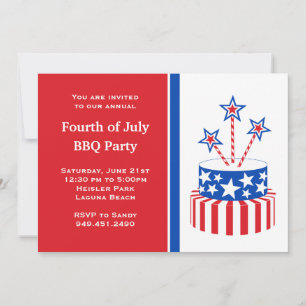 Invitation Parti des feux d'artifice du 4 juillet