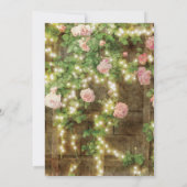 Invitation Parti des lumières à cordes florales roses de Quin (Dos)