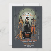 Invitation Parti des sorcières éffrayantes d'Halloween (Devant)