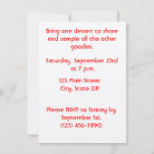 Invitation Parti Dessert (Dos)