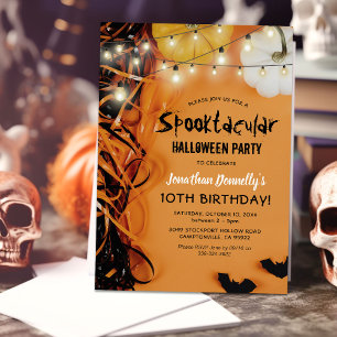 Invitation Parti d'Halloween Anniversaire de enfant Spooktacu