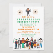 Invitation Parti d'Halloween Anniversaire de enfant Spooktacu (Devant)
